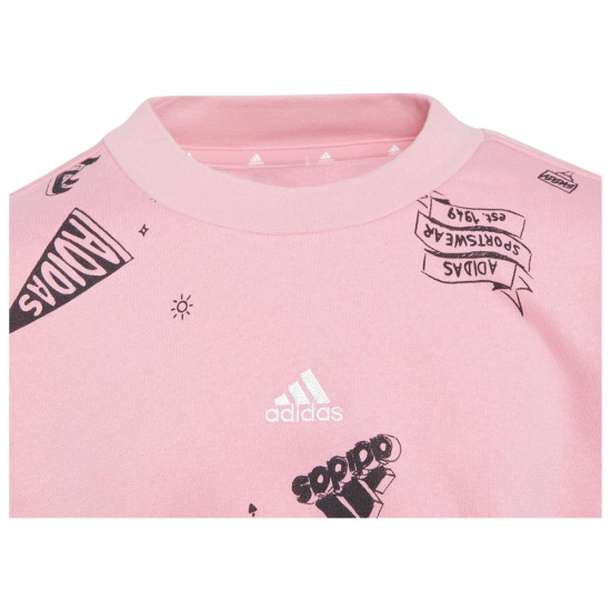Adidas Παιδικό φούτερ Brand Love All Over Print